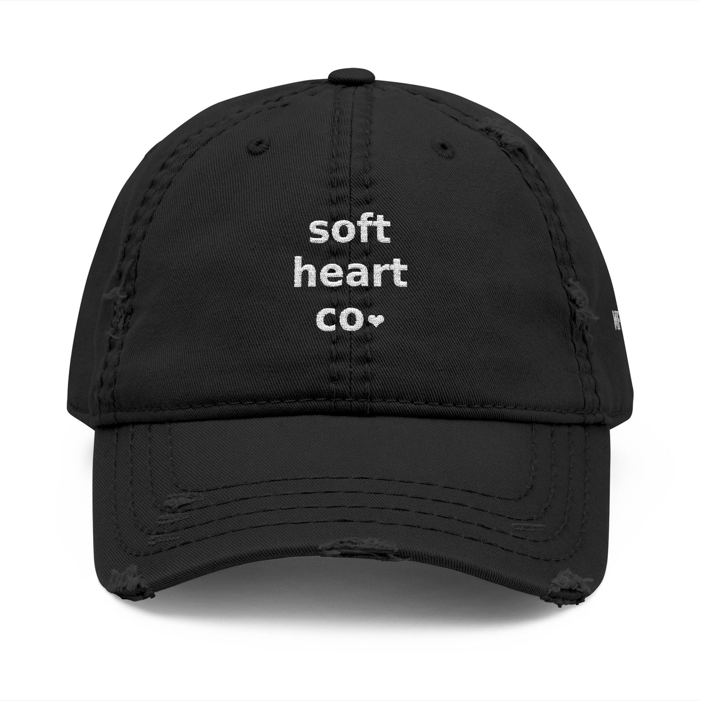 distressed mental health cap worn – softheartco logo