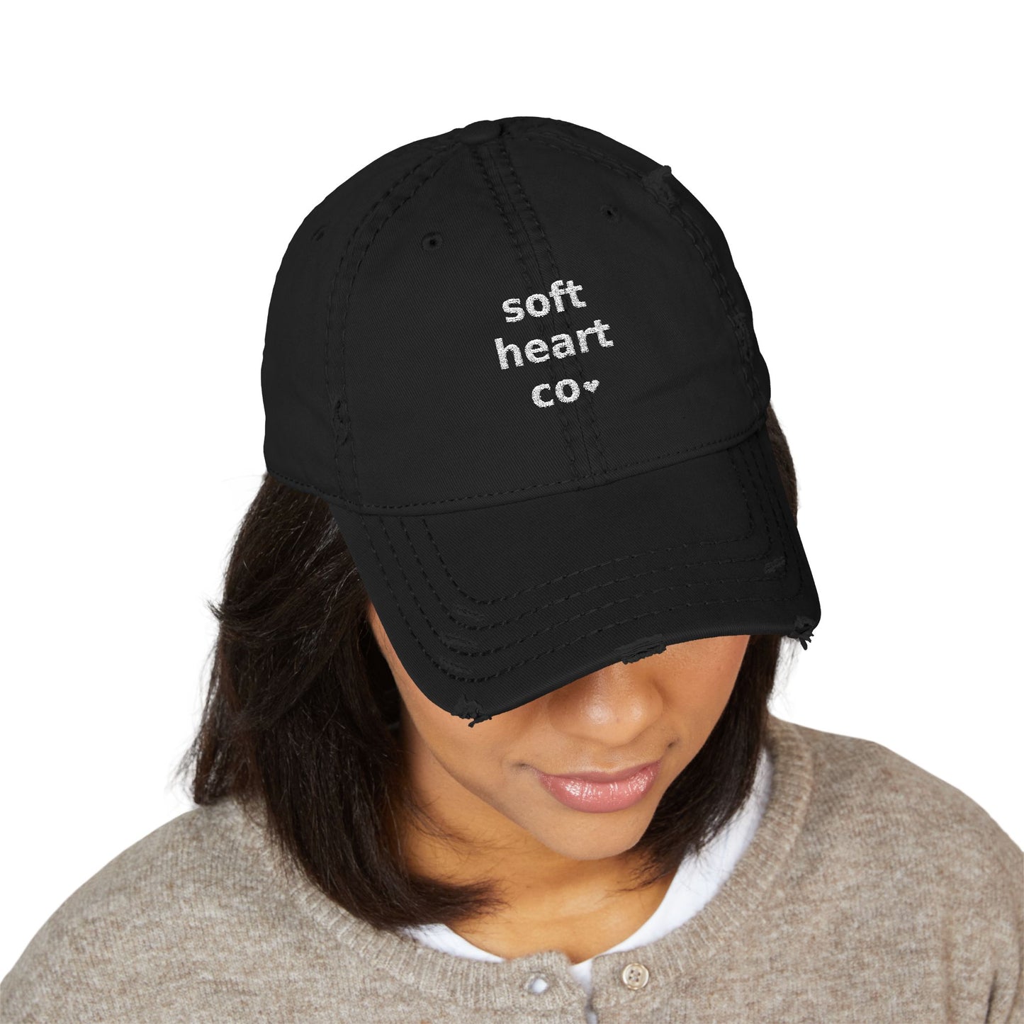 distressed dad hat – softheartco logo mental health cap | softheartco