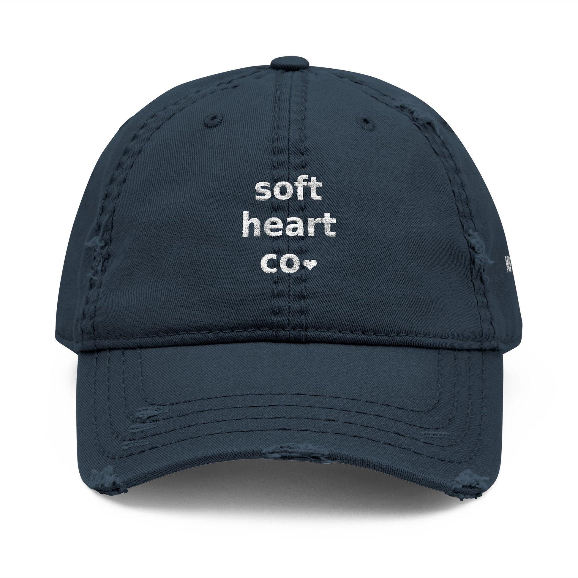distressed mental health cap worn – softheartco logo 
