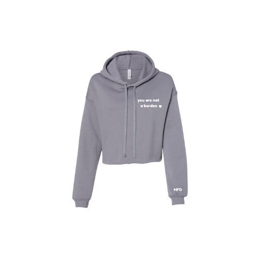 cropped hoodie – you are not a burden women’s fit | softheartco