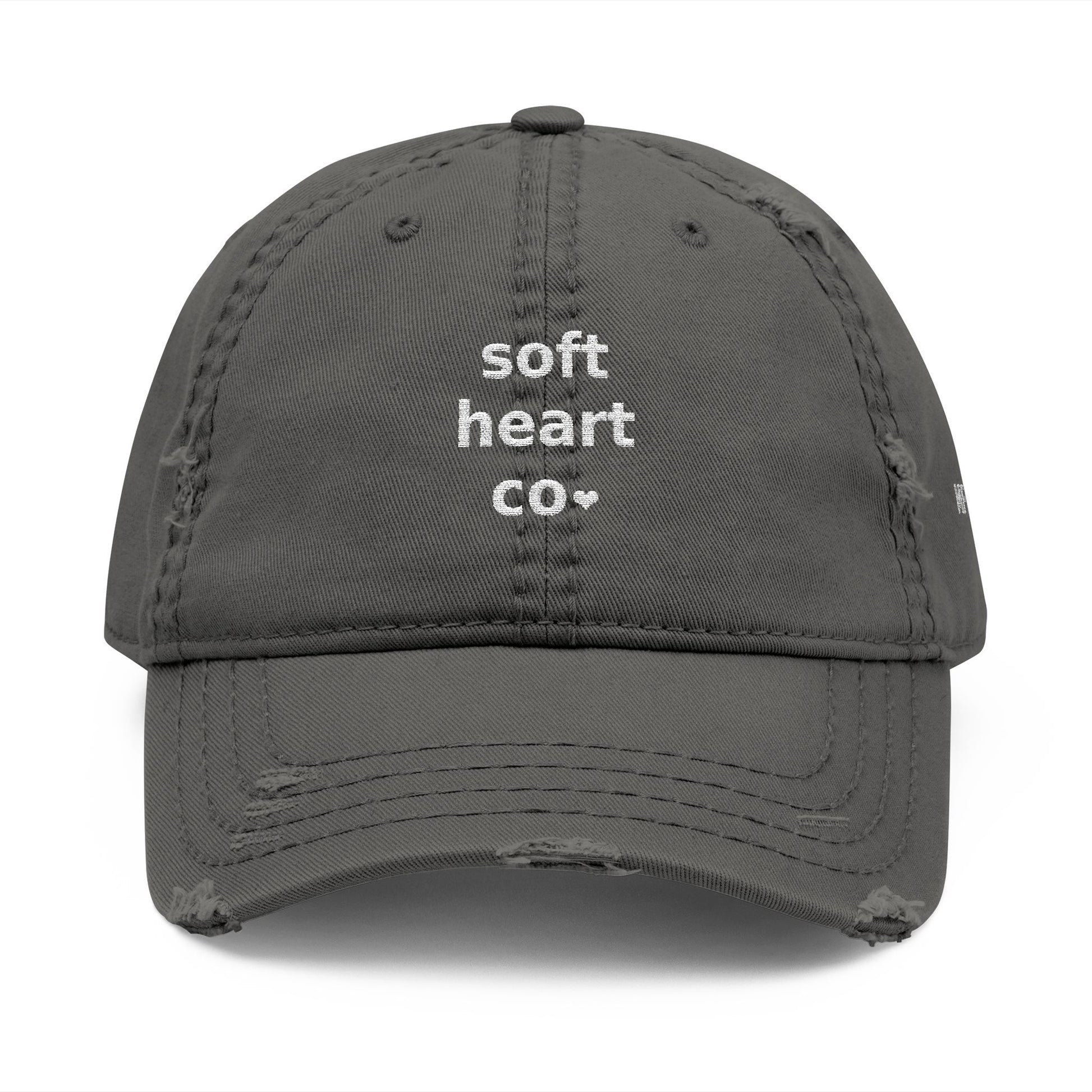 distressed mental health cap worn – softheartco logo

