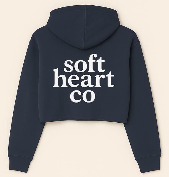 cropped hoodie – "you are not a burden💗" women’s fit | softheartco